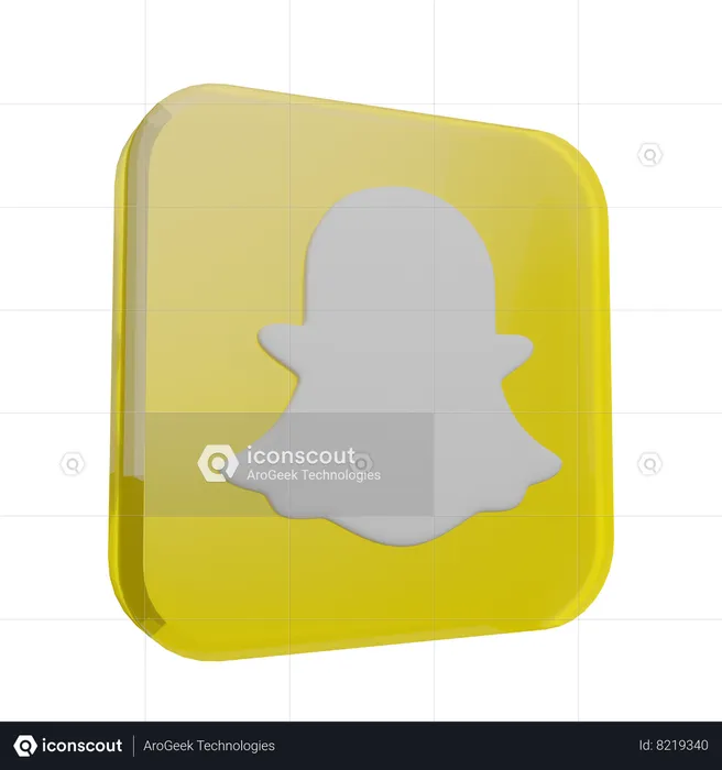 Snapchat Logo 3D Icon
