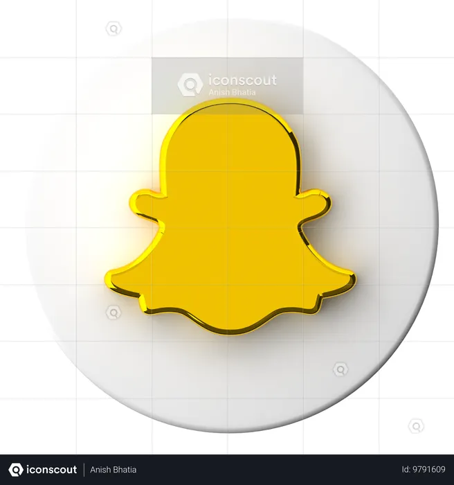 Snapchat Logo 3D Icon