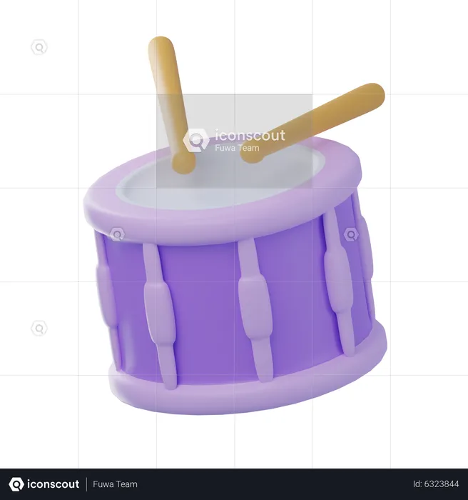 Snare Drum  3D Icon