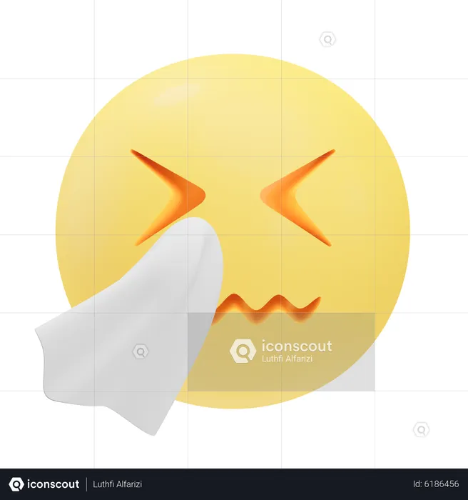 Sneezing Emoji Emoji 3D Icon