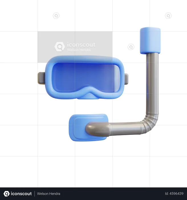 Snorkeling  3D Illustration