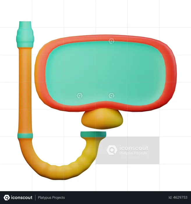 Snorkeling  3D Illustration