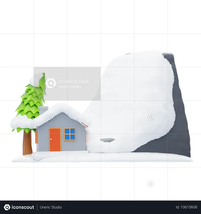 Snow Avalanche  3D Icon