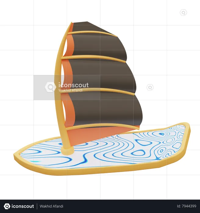 Snow Board  3D Icon