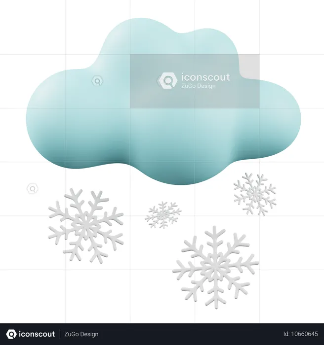 Snow Fall  3D Icon