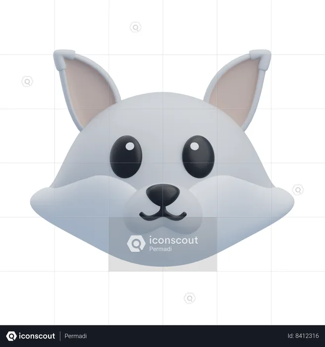 Snow Fox  3D Icon