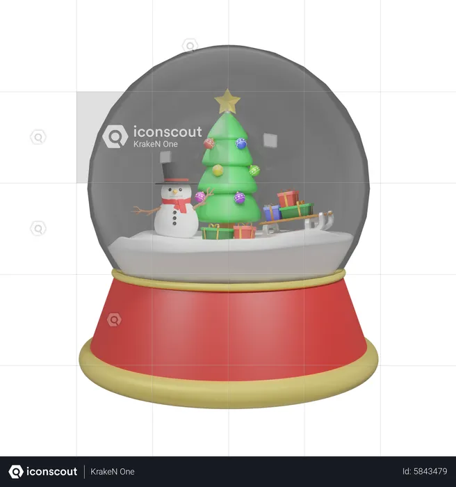 Snow Globe  3D Icon