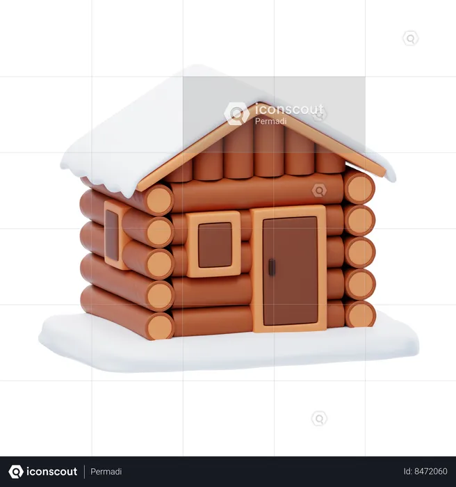 Snow Home  3D Icon