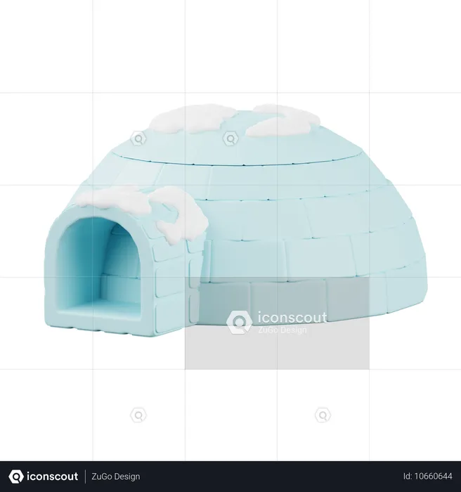 Snow iglo House  3D Icon