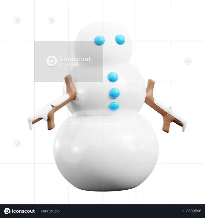 Snow man  3D Icon