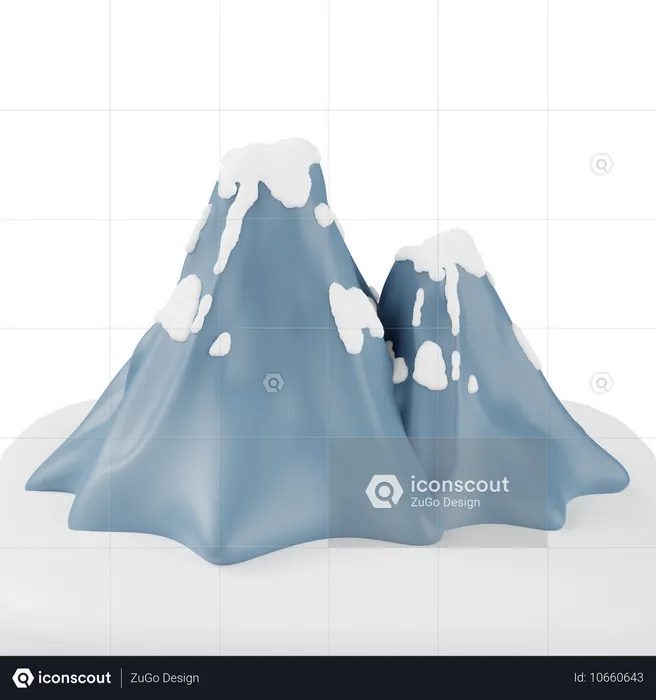 雪山  3D Icon