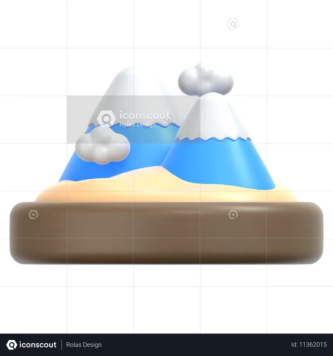 Snow Mountain  3D Icon