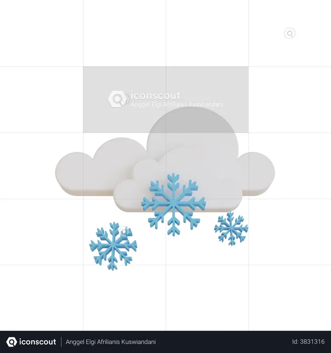 Snow Season  3D Illustration