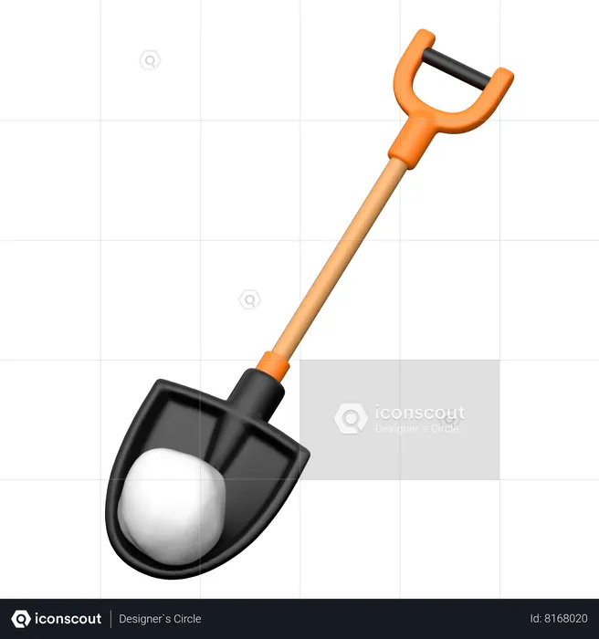 Snow Shovel  3D Icon