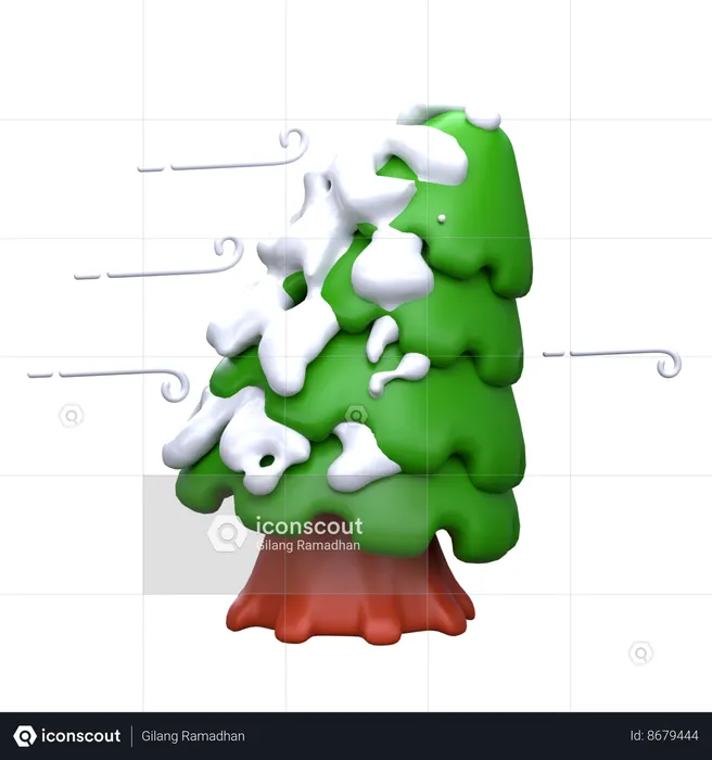 Snow Tree  3D Icon