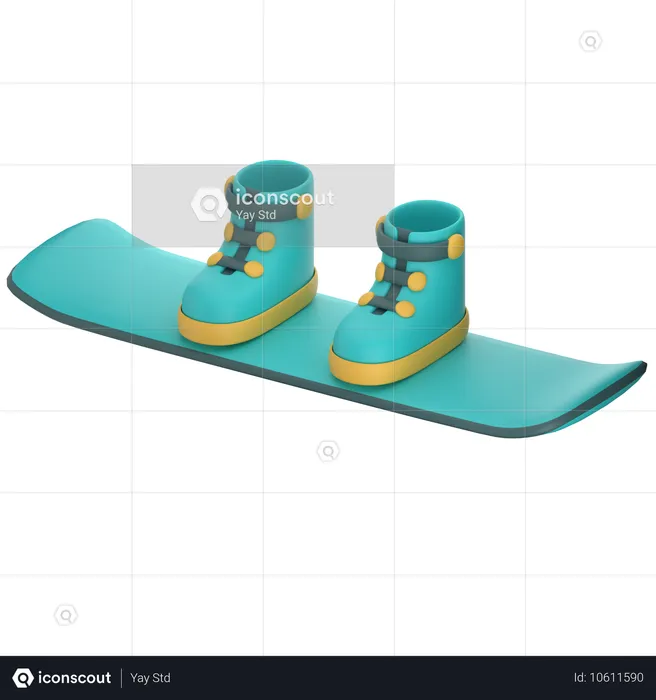 Snowboard  3D Icon