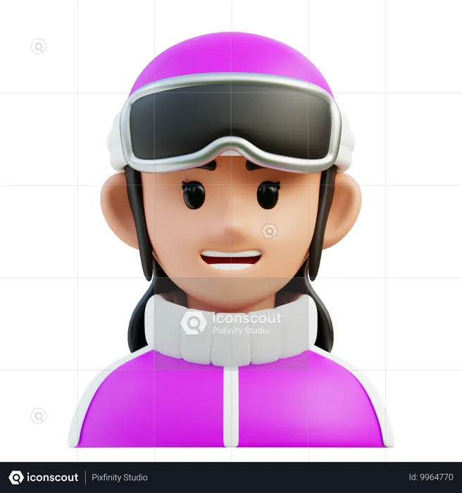 Snowboarder  3D Icon