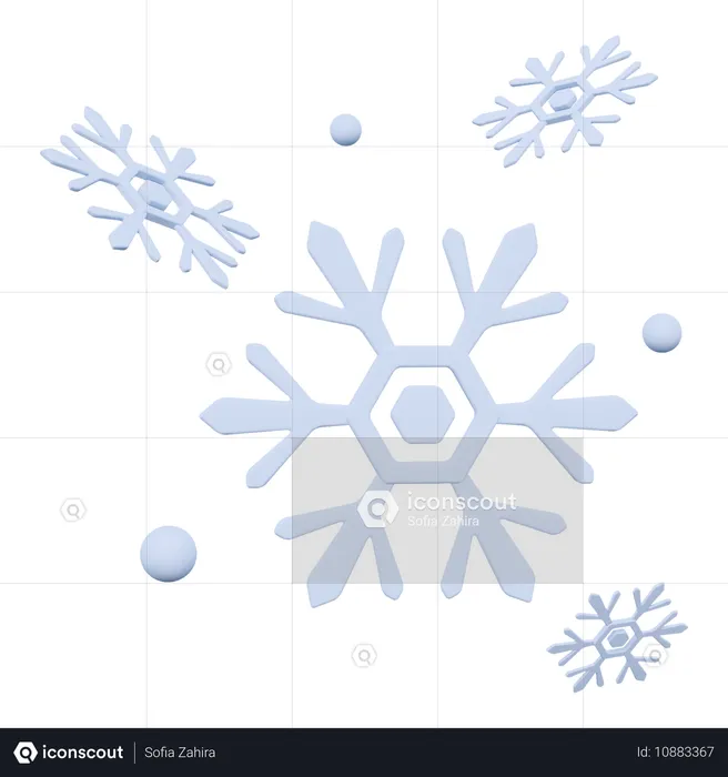 降雪  3D Icon