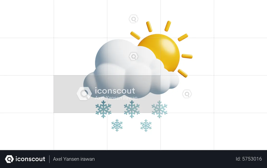 Snowfall  3D Icon