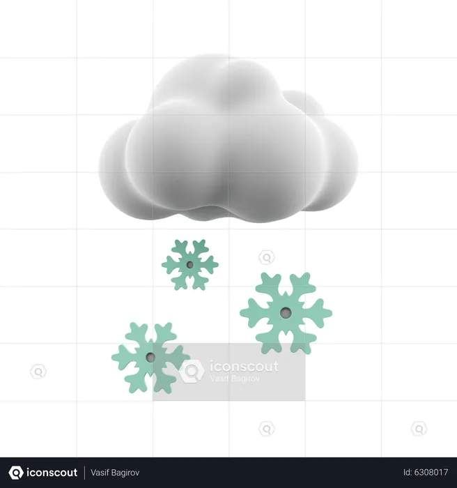 Snowfall  3D Icon