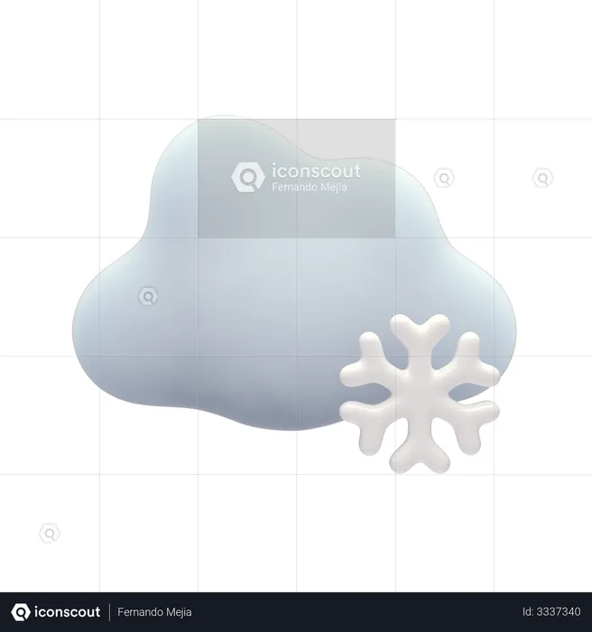 Snowfall  3D Illustration
