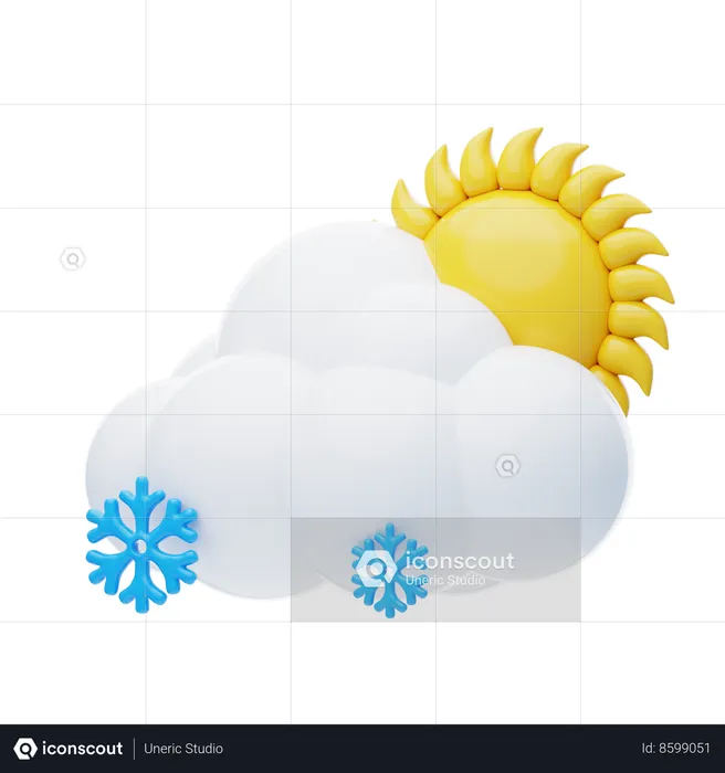 Snowfall At Day  3D Icon