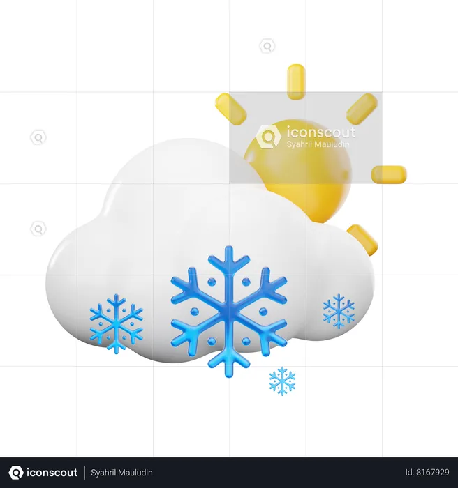 Snowfall Day  3D Icon