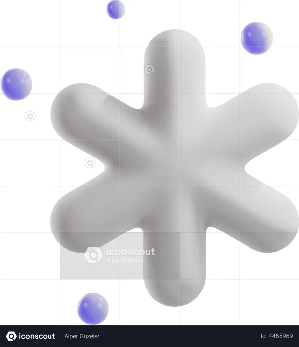 Snowflake  3D Illustration
