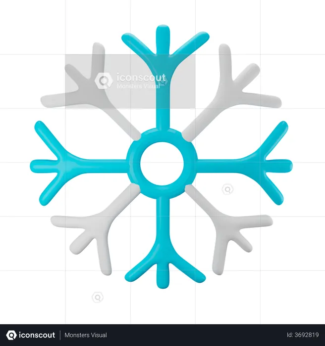 Snowflake  3D Illustration