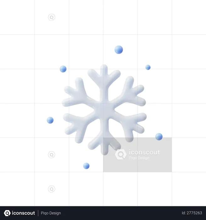 Snowflake  3D Illustration