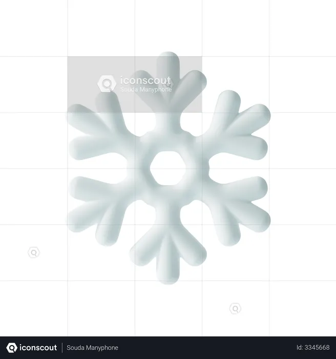 Snowflake  3D Illustration