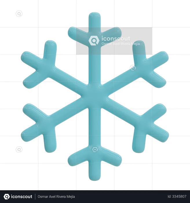 Snowflake  3D Illustration