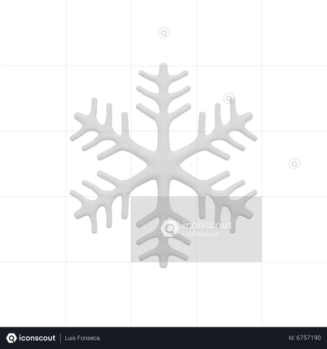 Snowflake Weather  3D Icon