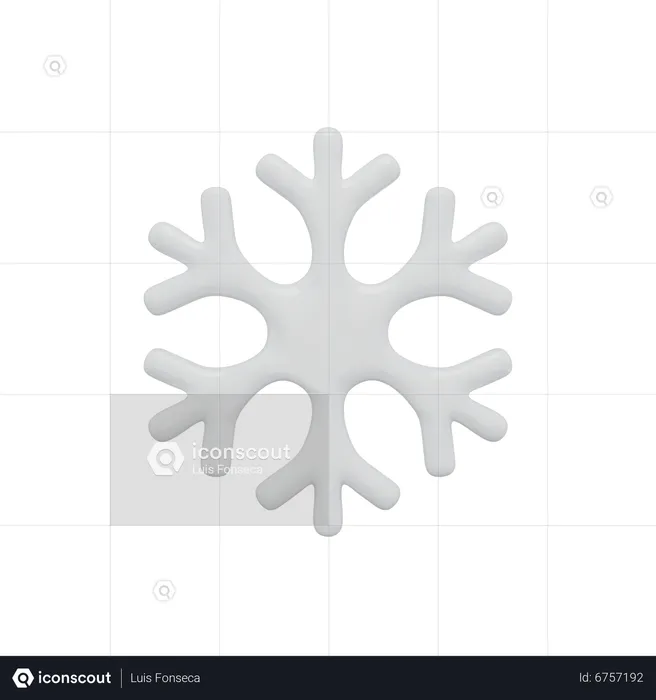 Snowflake Weather  3D Icon