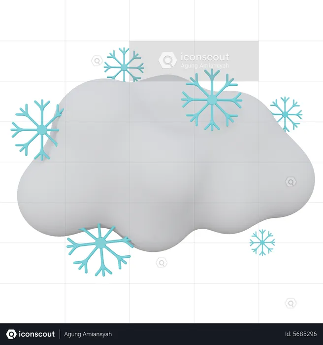 Snowing  3D Icon