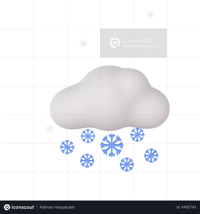 Snowing Weather  3D Illustration