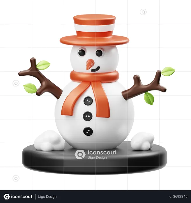 Snowman  3D Illustration