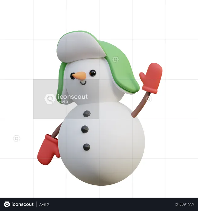 Snowman  3D Illustration