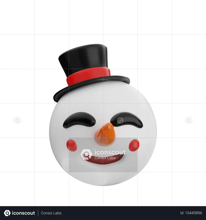 Snowman Emoji  3D Icon