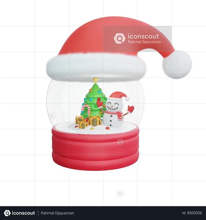 Snowman Globe  3D Icon
