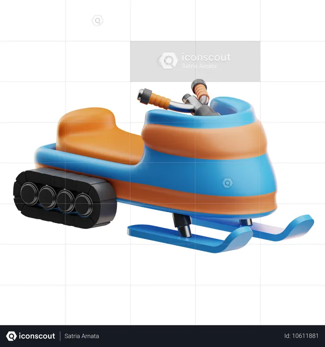 Snowmobile  3D Icon