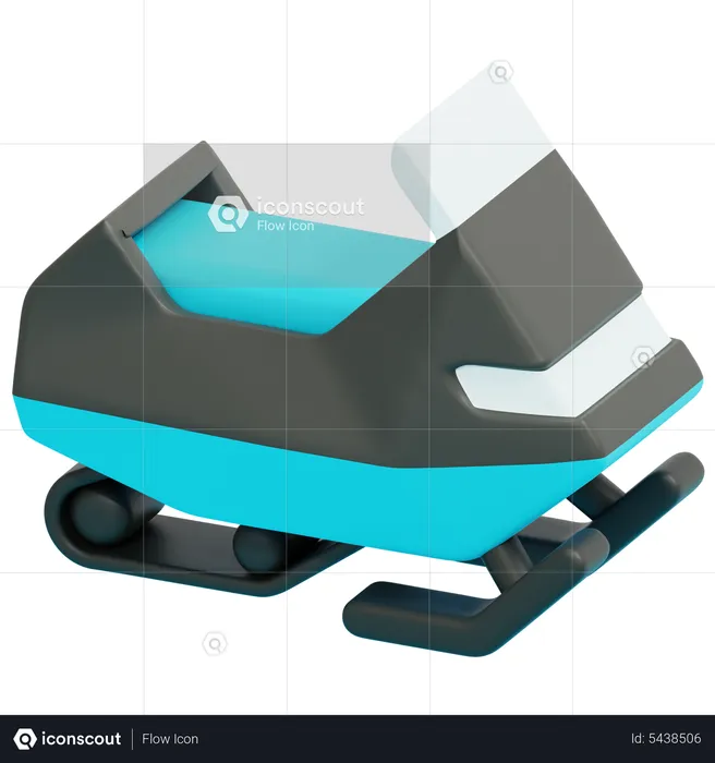 Snowmobile  3D Icon