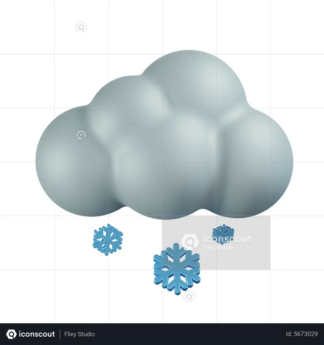 Snowy Cloud  3D Icon