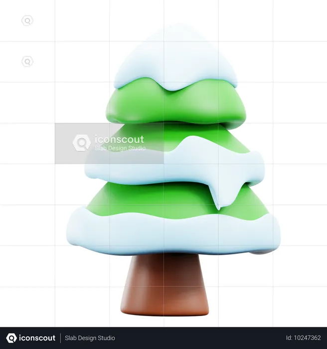 Snowy Tree  3D Icon