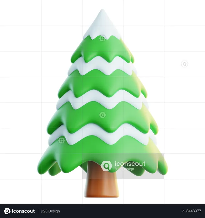 Snowy Tree  3D Icon