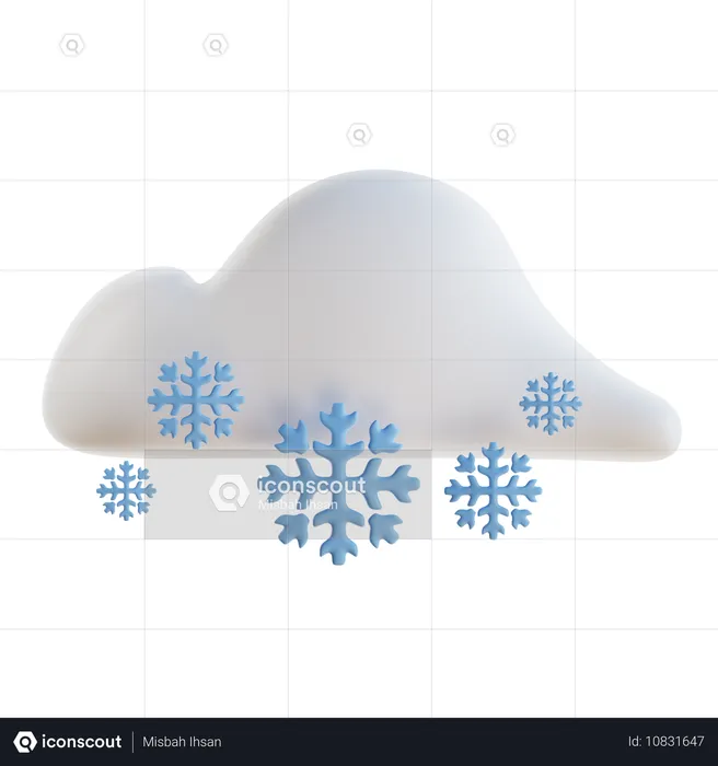 Snowy Weather  3D Icon