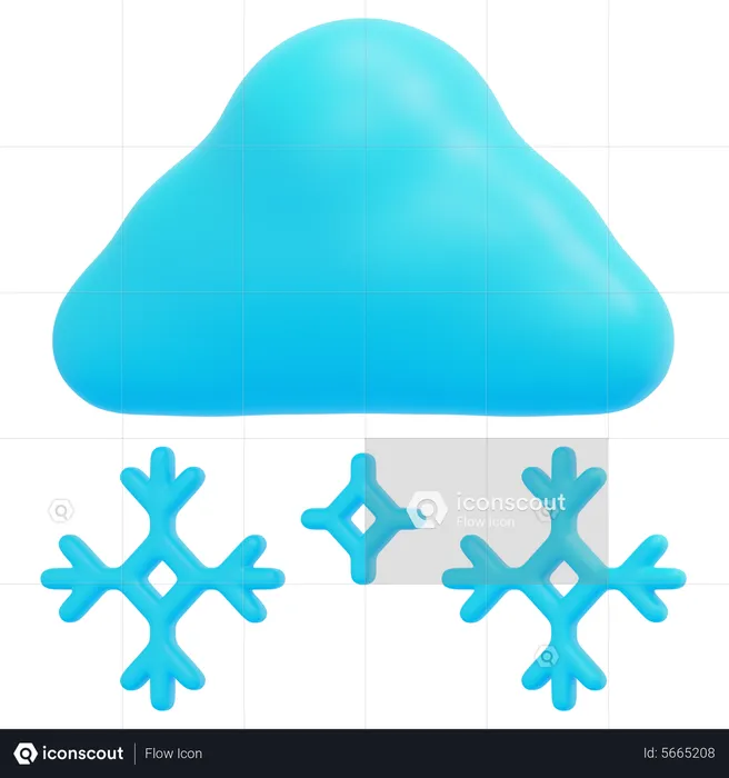 Snowy Weather  3D Icon