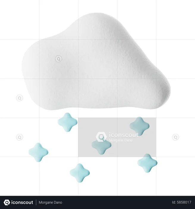 Snowy weather  3D Icon