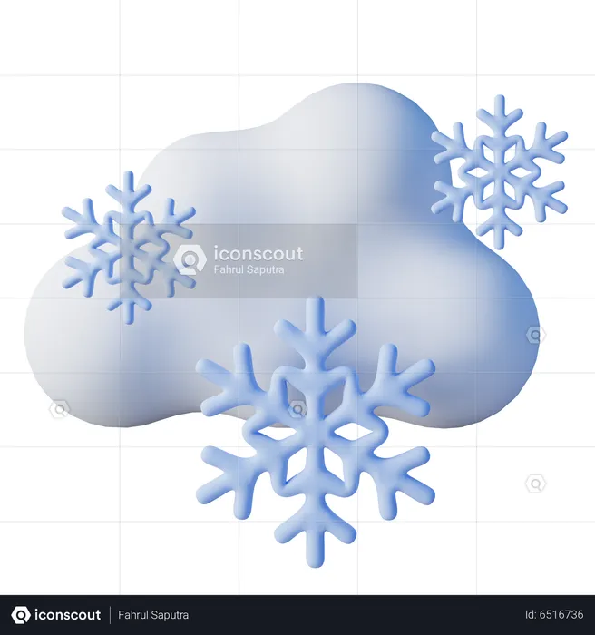Snowy Weather  3D Icon