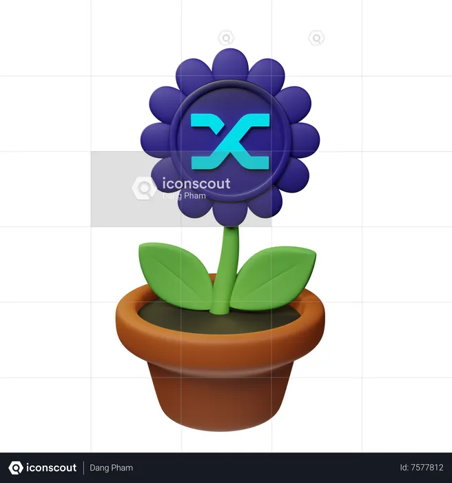 Snx Crypto Plant Pot  3D Icon